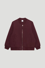 Lade das Bild in den Galerie-Viewer, Niva Sweat Bomberjacket Aubergine Brown | Oh April x Saint Sass