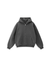Lade das Bild in den Galerie-Viewer, Hoodie Zipper „LYFL“ Washed Grey &amp; Pink| Nice Peace
