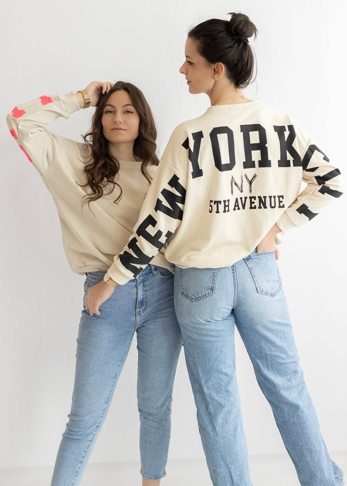 Backprint Sweater „New York City“ | Zwei Farben