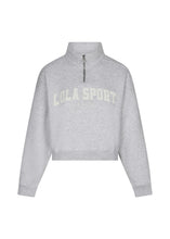 Lade das Bild in den Galerie-Viewer, Half Zip Sweater Grau Melange | The Lola Club
