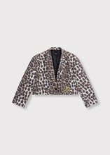 Lade das Bild in den Galerie-Viewer, Ladies Woven Animal Cropped Blazer | ALIX The Label
