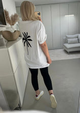 Lade das Bild in den Galerie-Viewer, Unisex &amp; oversize T-Shirt "PALMTREE" | Schwarz &amp; Weiss
