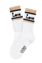 Lade das Bild in den Galerie-Viewer, Love Glitter Socken | Loones, Weiß
